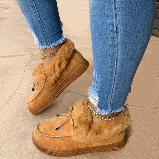 AmyVictoria™ - Comfy Platform Suede Slip-On Winter Slippers