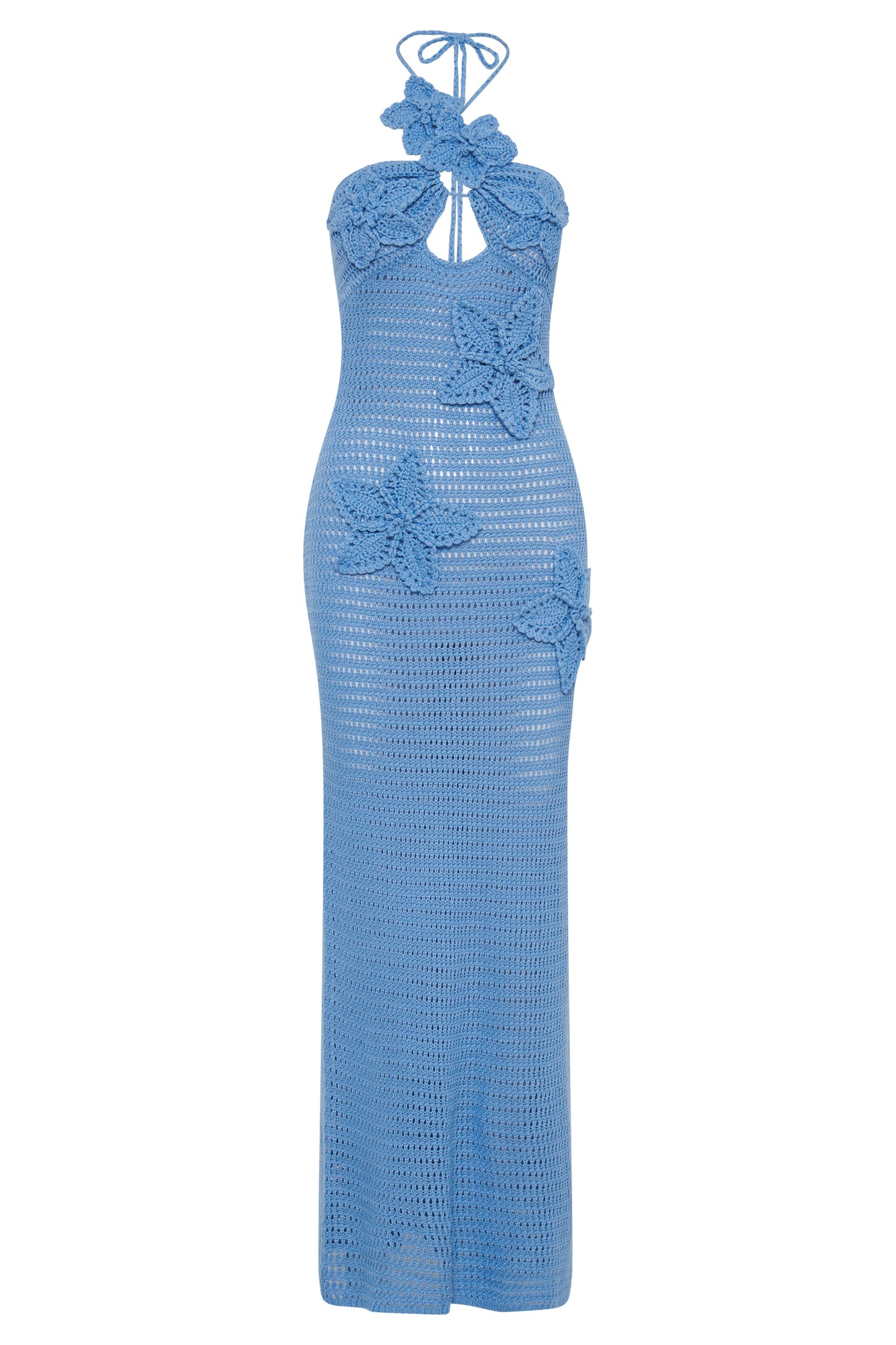 Beverly Floral Appliqu茅 Crochet Maxi Dress