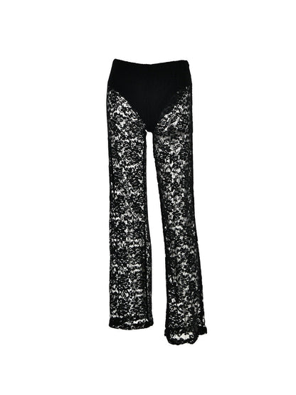 Lace See through High Waist Pants