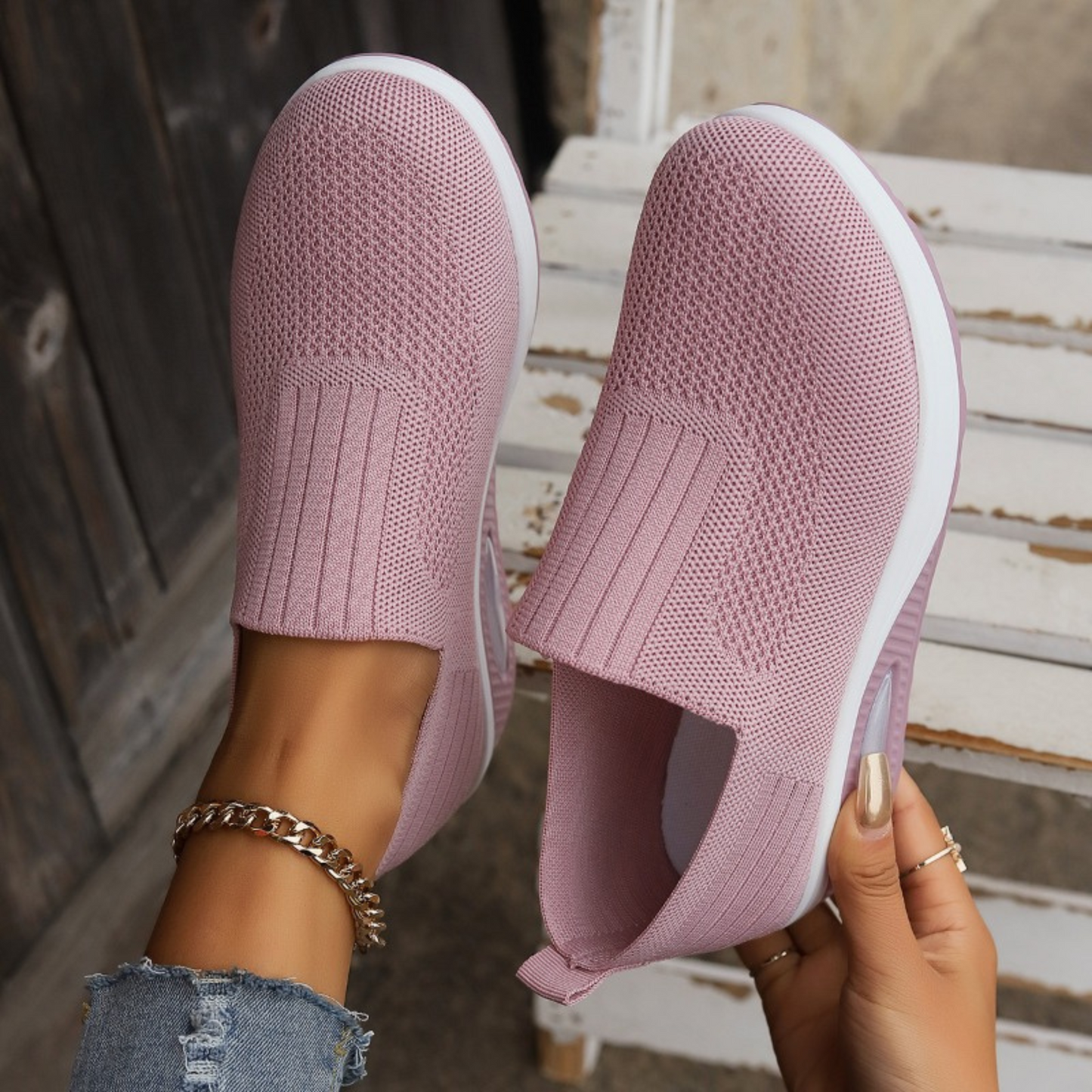 Women's Orthopedic Slip-On Trainers – Comfortable Support Sneakers