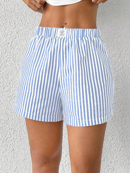 Stripes High-waisted Shorts