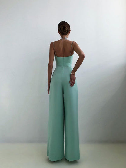 Camisoles Waist Straight-fit Jumpsuits