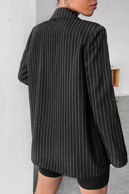 Striped Casual Blazer