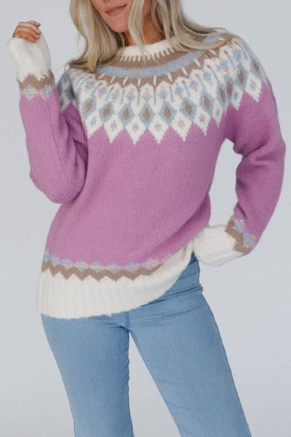 Christmas Thickened Round Neck Long Sleeve Knitted Sweater