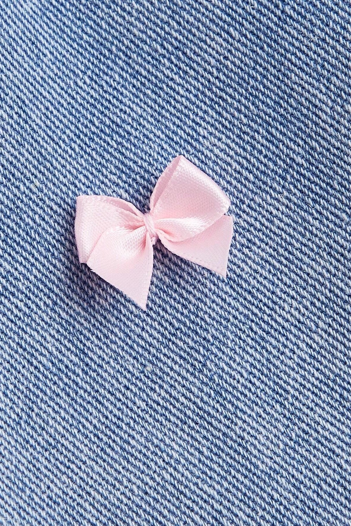 High Waist Washed Bow Wide Leg Jean