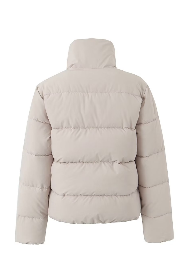 Stand Collar Zipper Windproof Cotton Coat