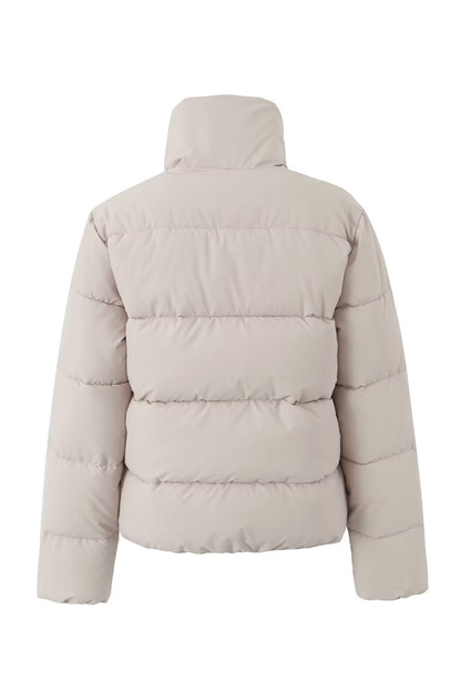 Stand Collar Zipper Windproof Cotton Coat