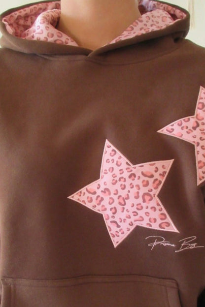 Star Embroidered Pullover Hoodie
