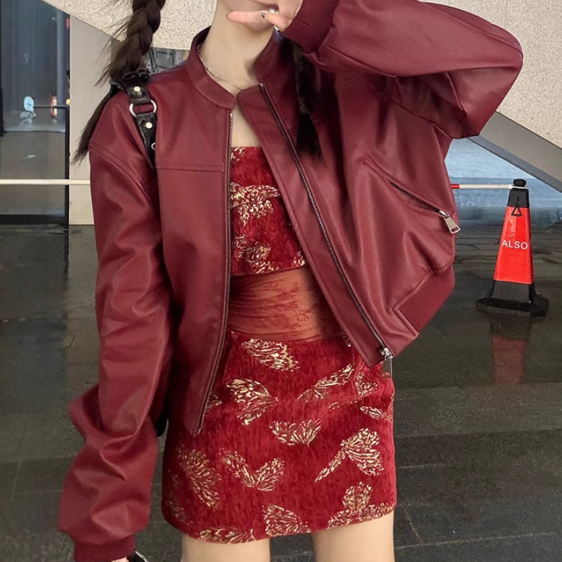 Mesh patchwork velvet tube mini skirt set