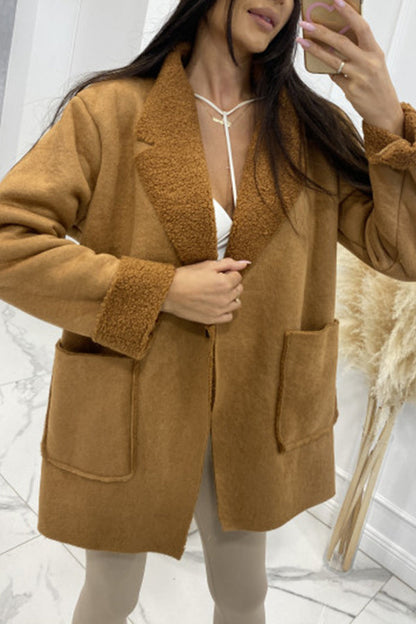 Warm short sherpa women's jacket