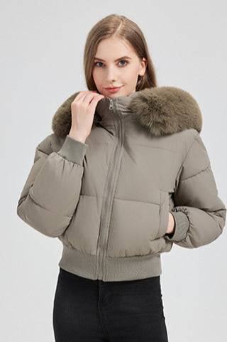 Short Waist Slim Puffer Coat