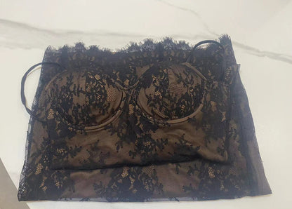 Lace Splice Slim Fit Cami Dress Fall/Winter Hot Girl Style