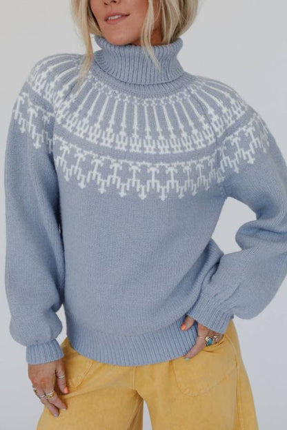Christmas Thickened Turtleneck Long Sleeve Knitted Sweater