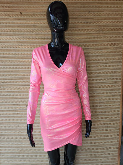 PU Leather Full Sleeves Dress