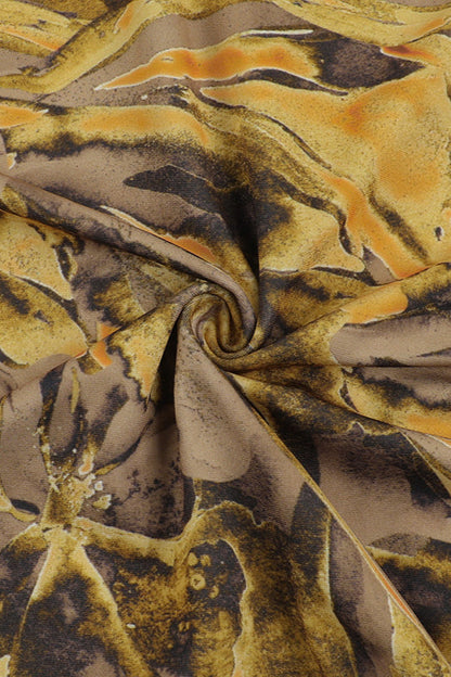 Sexy One Shoulder Printed Cutout Maxi Dress