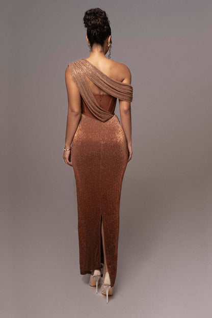Sexy Strapless Backless Mesh Ribbon Bodycon Formal Dress