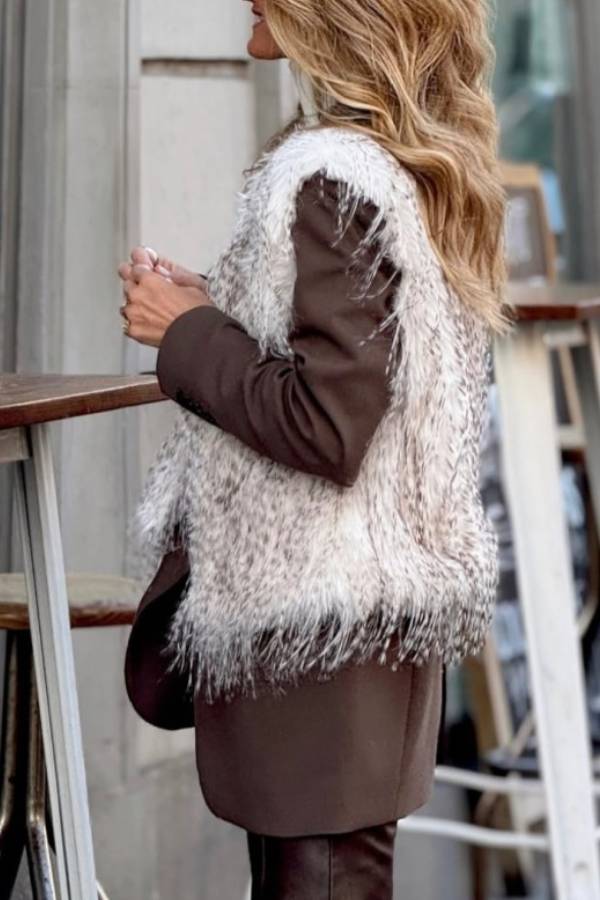 Mottled Fur Vest