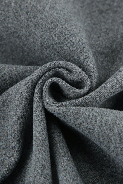 Trendy Grey Wool Short Coat