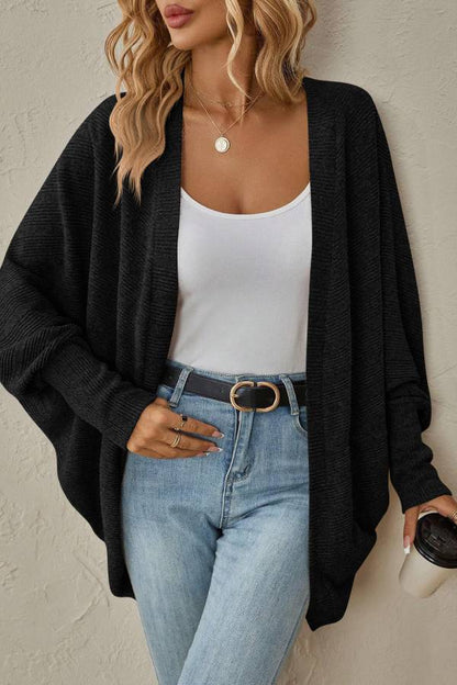 Fashion Bat Sleeve Cardigan Loose Knitted Jacket