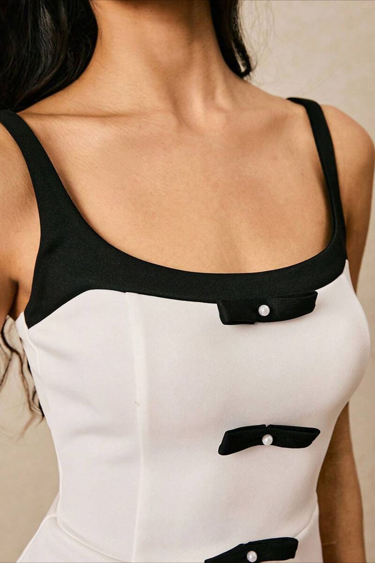 Chic Contrast Waist Sleeveless Tank Top