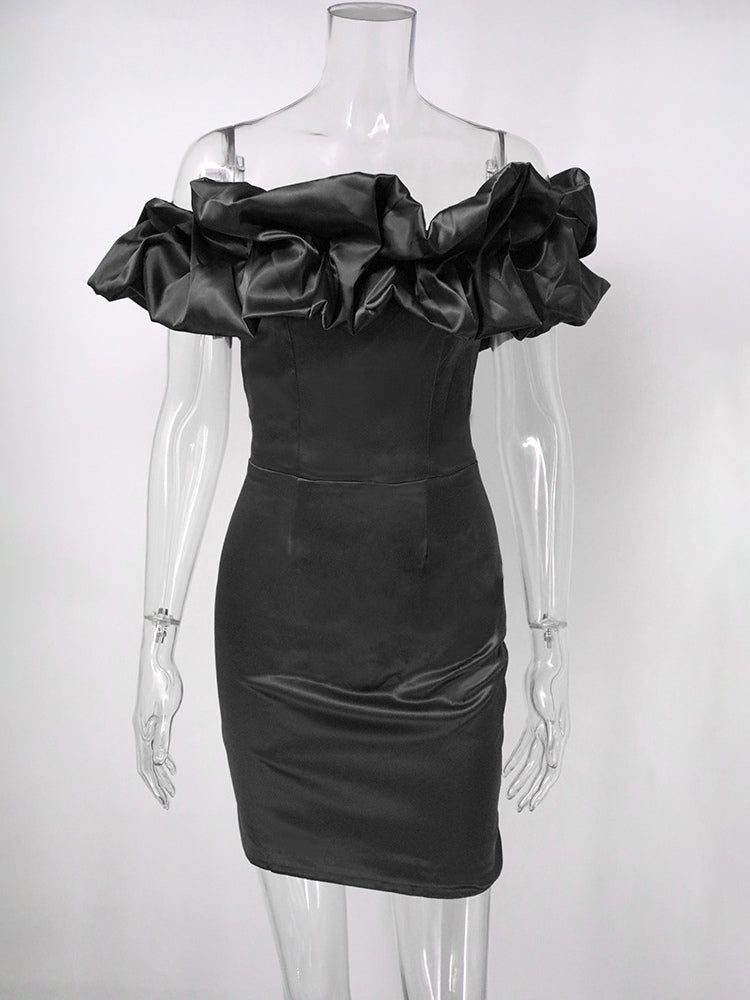 Chic Cupcake Dress Strapless Slit Birthday Party Mini Dresses