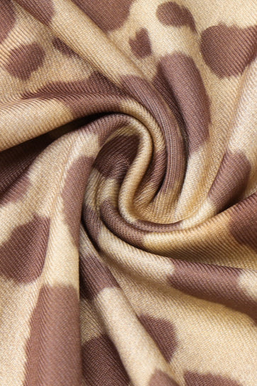 Street Style Leopard V Neck Backless Cami Maxi Dress