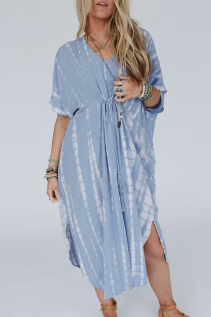 TIE DYE KIMONO DRESS