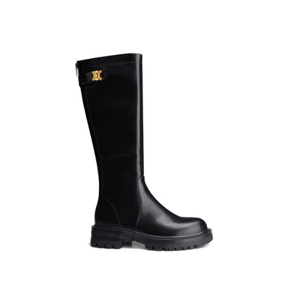 Women's Round Toe Thick-soled Medium Thick Heel Long Knight Boots