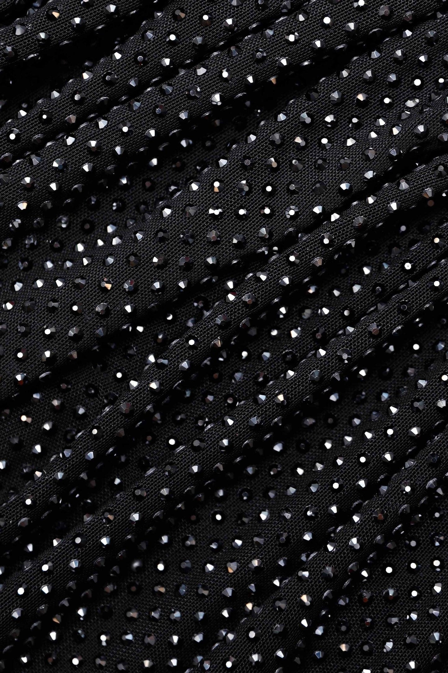 Abihail Crystal Cutout Mesh Top