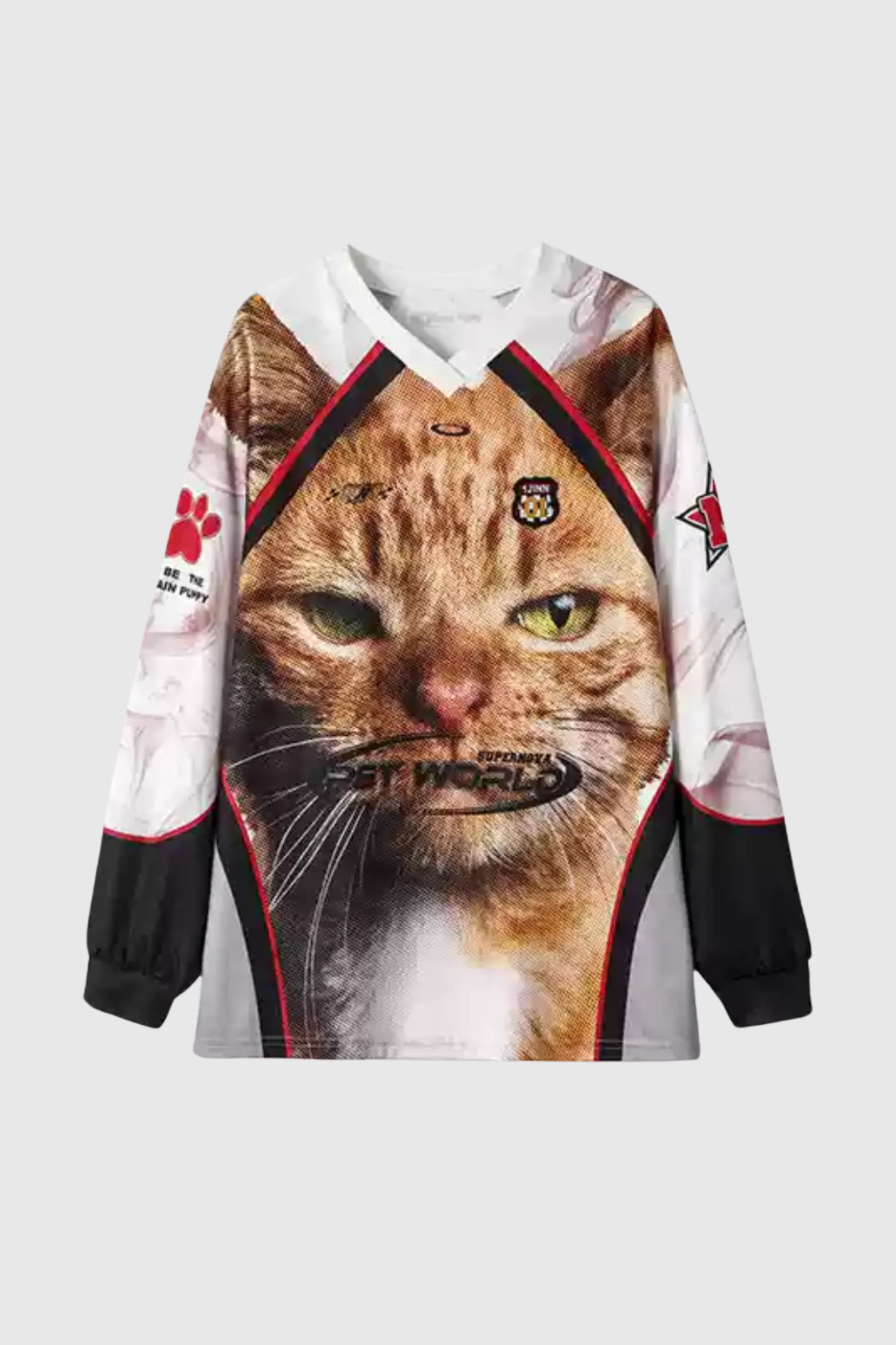 Acorn Pet Print Jersey - Ginger Cat