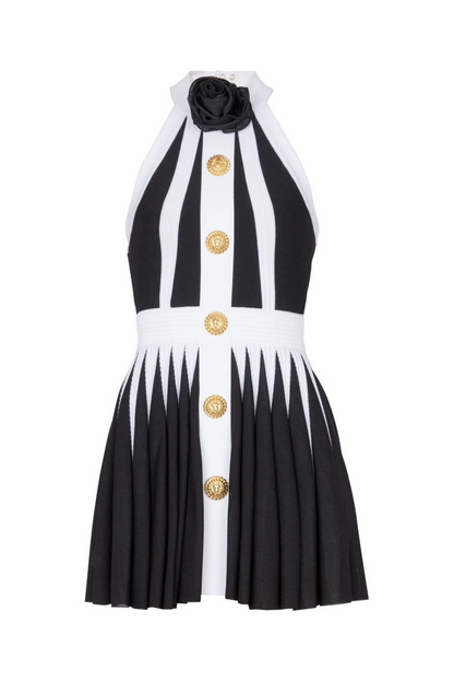 Adelya Rose Halter Knit Mini Dress