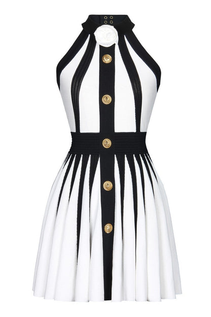 Adelya Rose Halter Knit Mini Dress