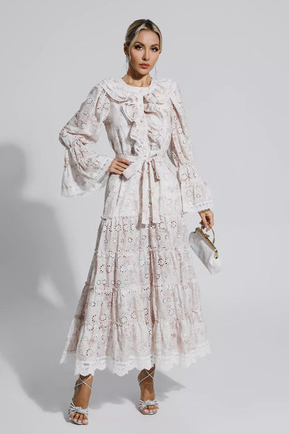 Adrianna Khaki Lace Ruched Maxi Dress