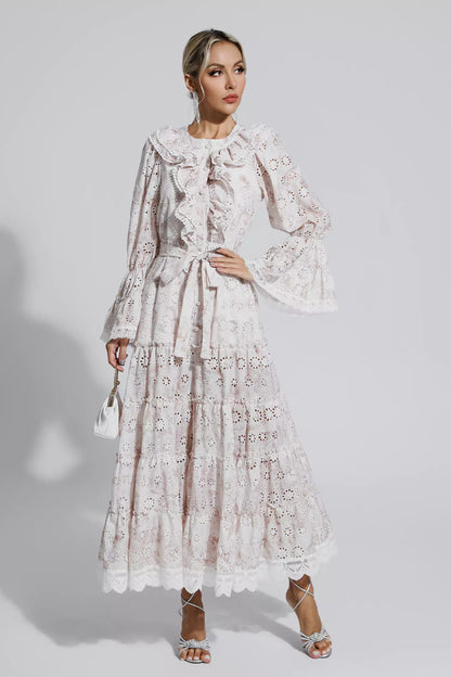 Adrianna Khaki Lace Ruched Maxi Dress