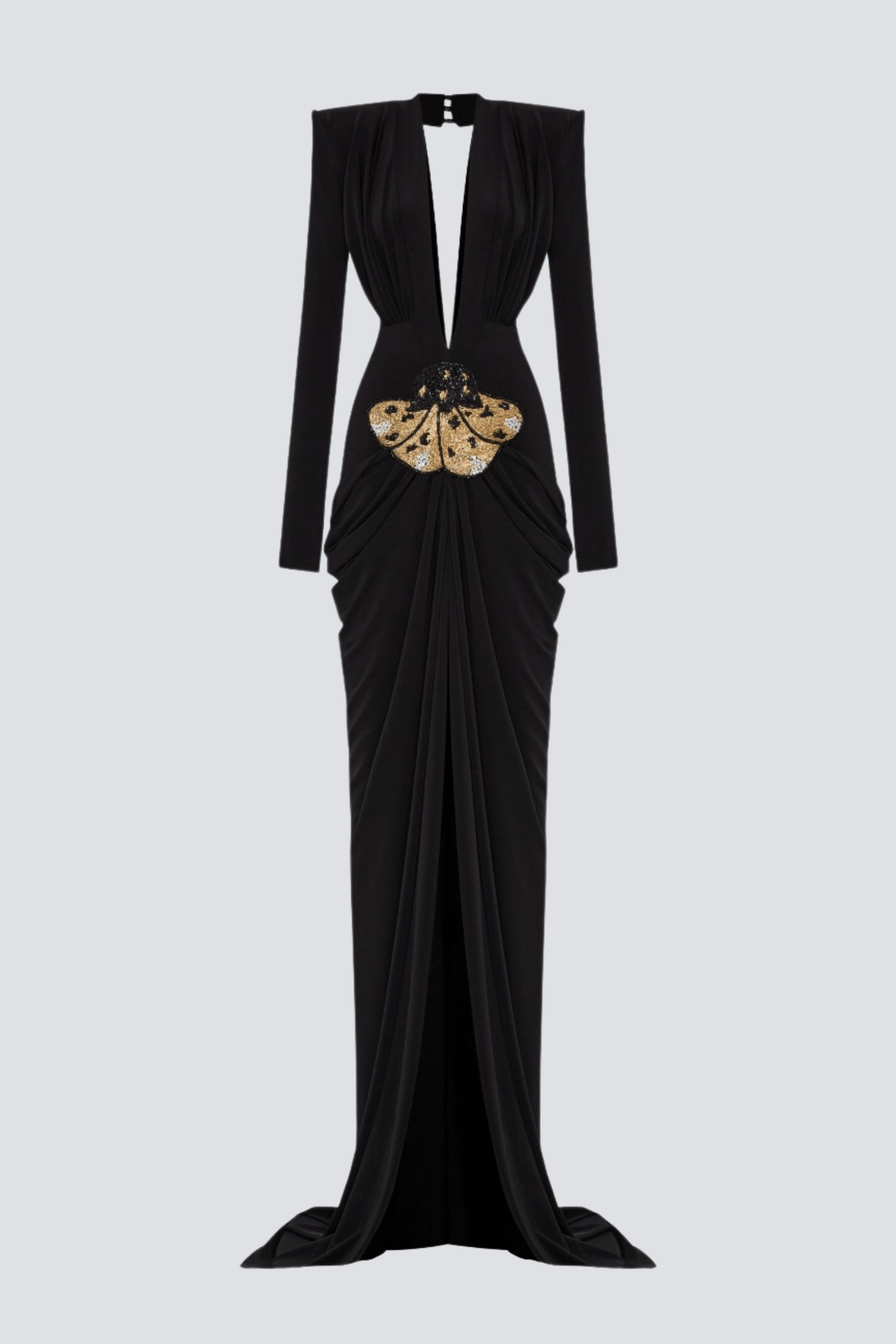 Agata V-neck Ruched Maxi Dress