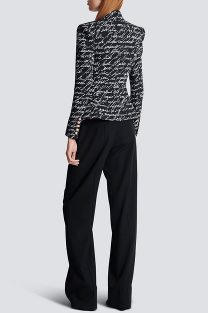 Ailis Print Buttoned Blazer