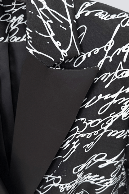 Ailis Print Buttoned Blazer