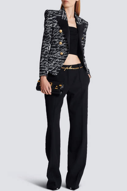 Ailis Print Buttoned Blazer