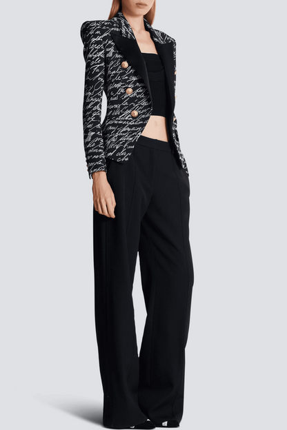 Ailis Print Buttoned Blazer