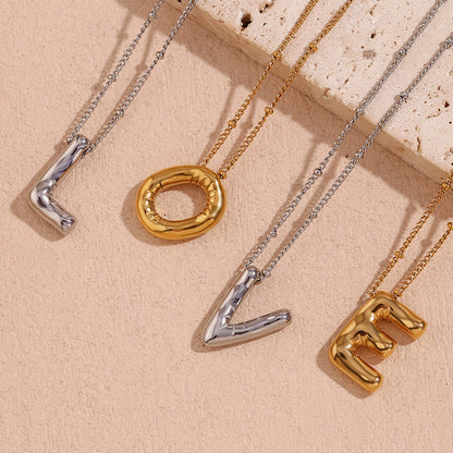 Airy Letter - Gold Initial Necklace