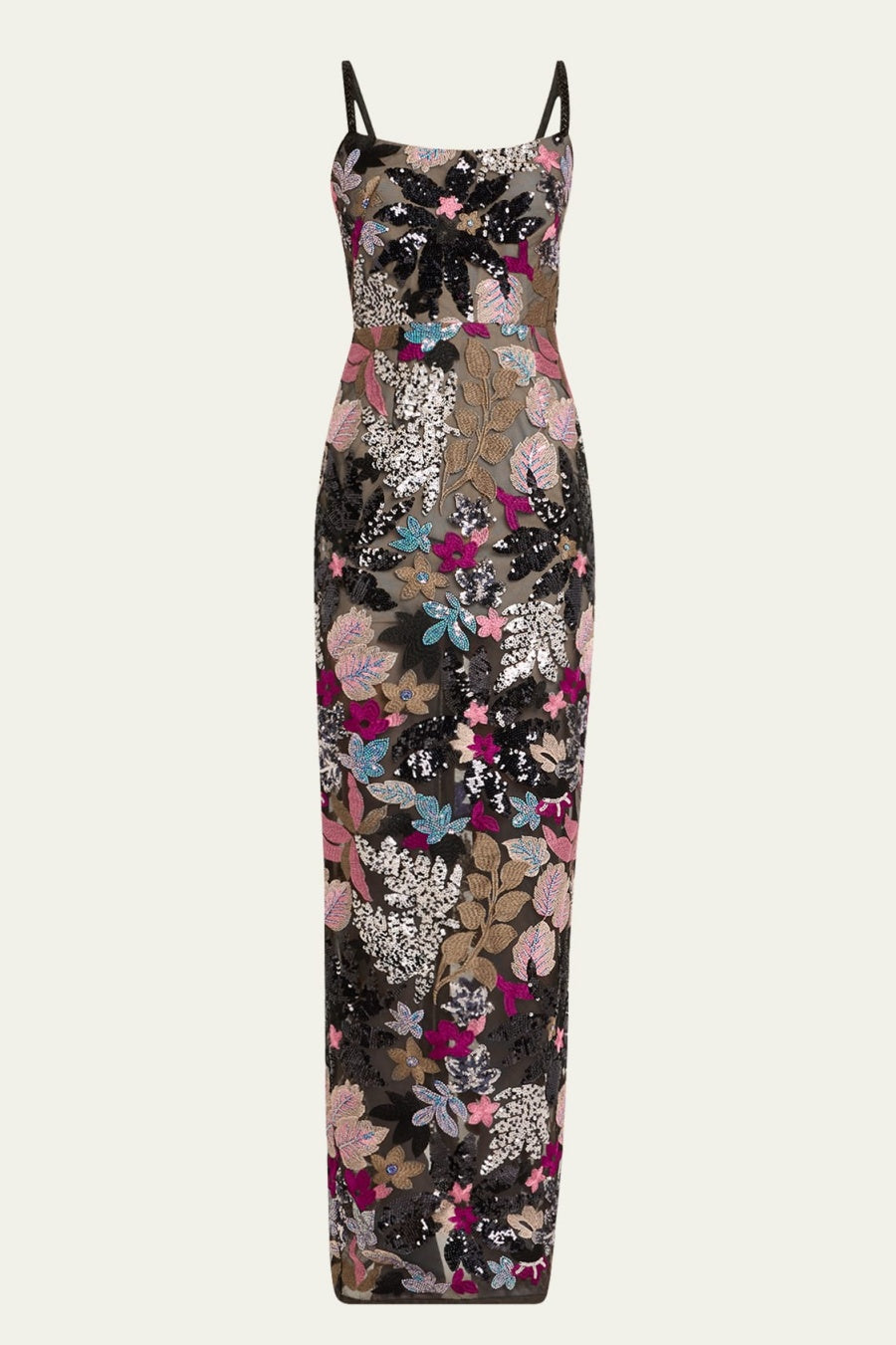 Aislinn Floral Sequin Embroidered Maxi Dress
