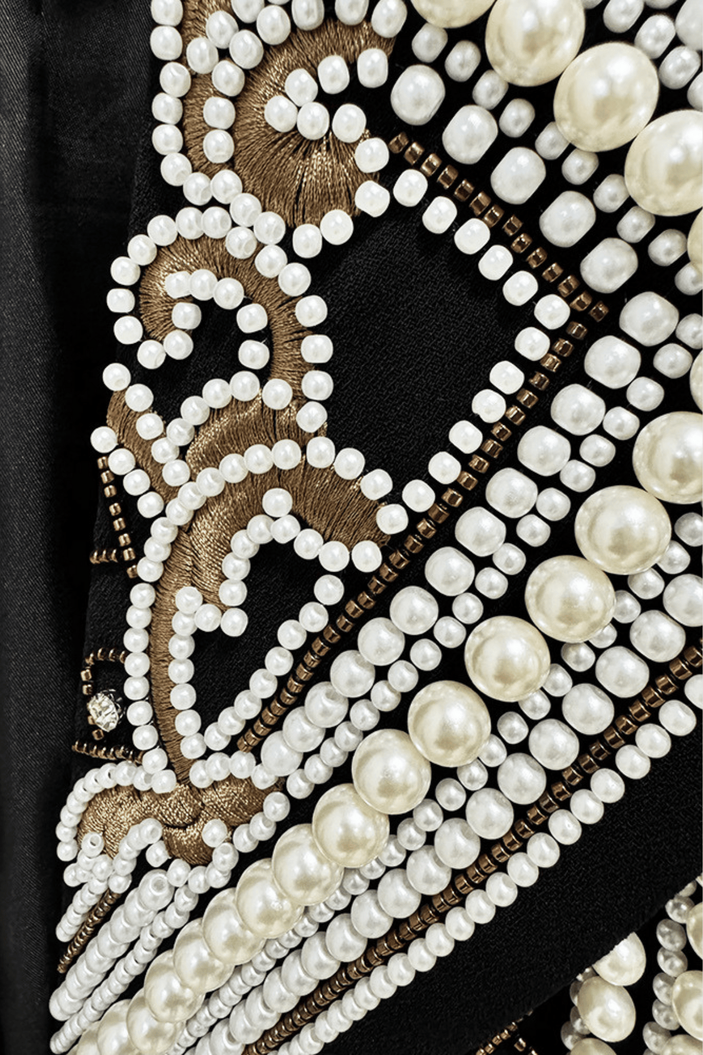 Akili Pearl Embellished Cropped Blazer