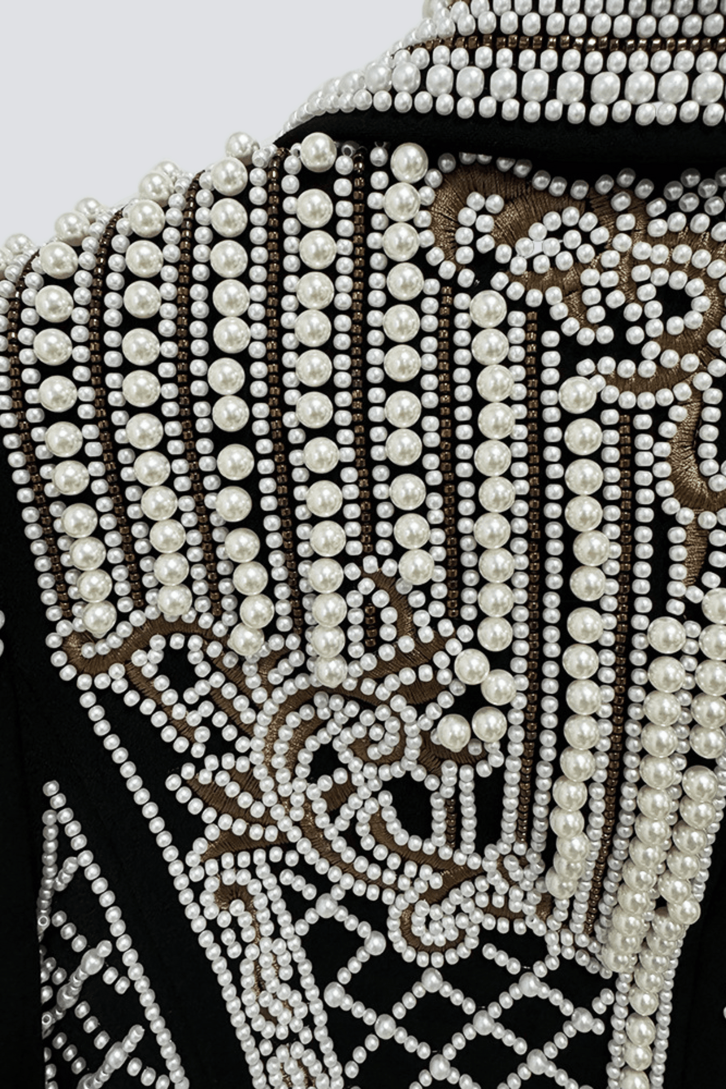 Akili Pearl Embellished Cropped Blazer