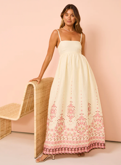 Marigold Floral Maxi Dress
