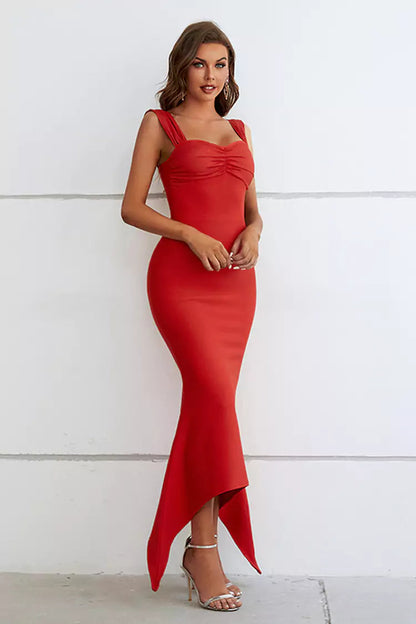 Alayah Red Bandage Maxi Dress