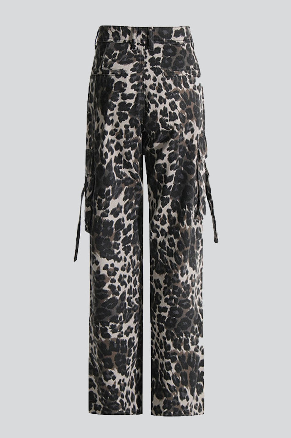 Alaysia Leopard Printed Cargo Jeans