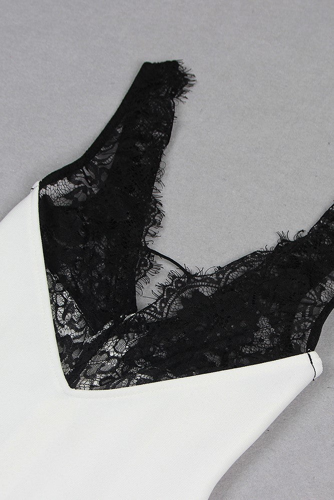 Alexandria Lace Maxi Bandage Dress - White