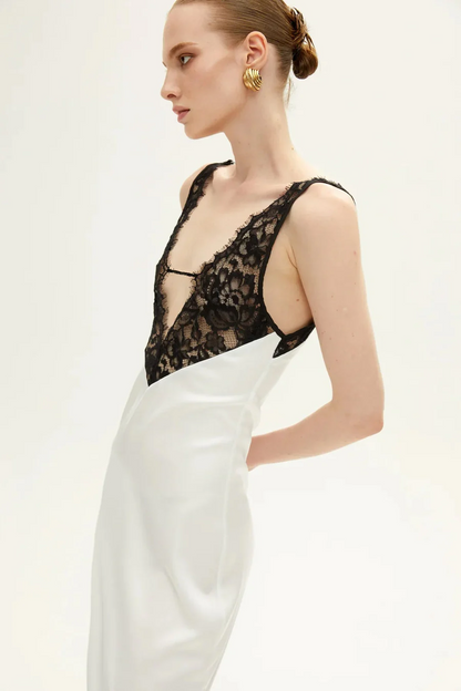 Alexandria Lace Maxi Bandage Dress - White