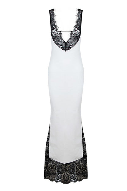 Alexandria Lace Maxi Bandage Dress - White