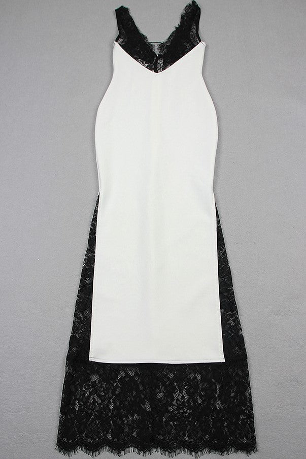 Alexandria Lace Maxi Bandage Dress - White